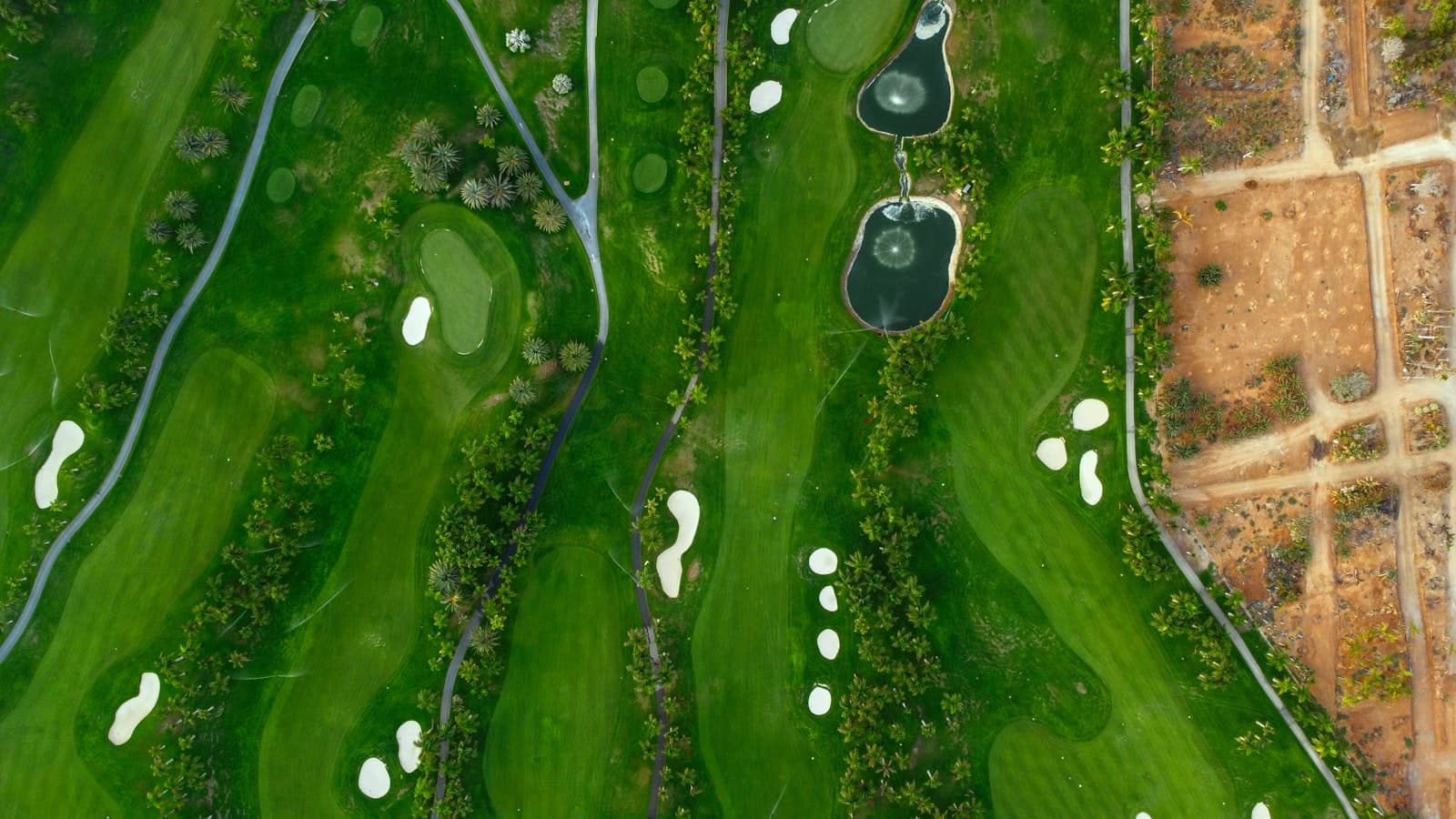 Illustrative golf course landscape
