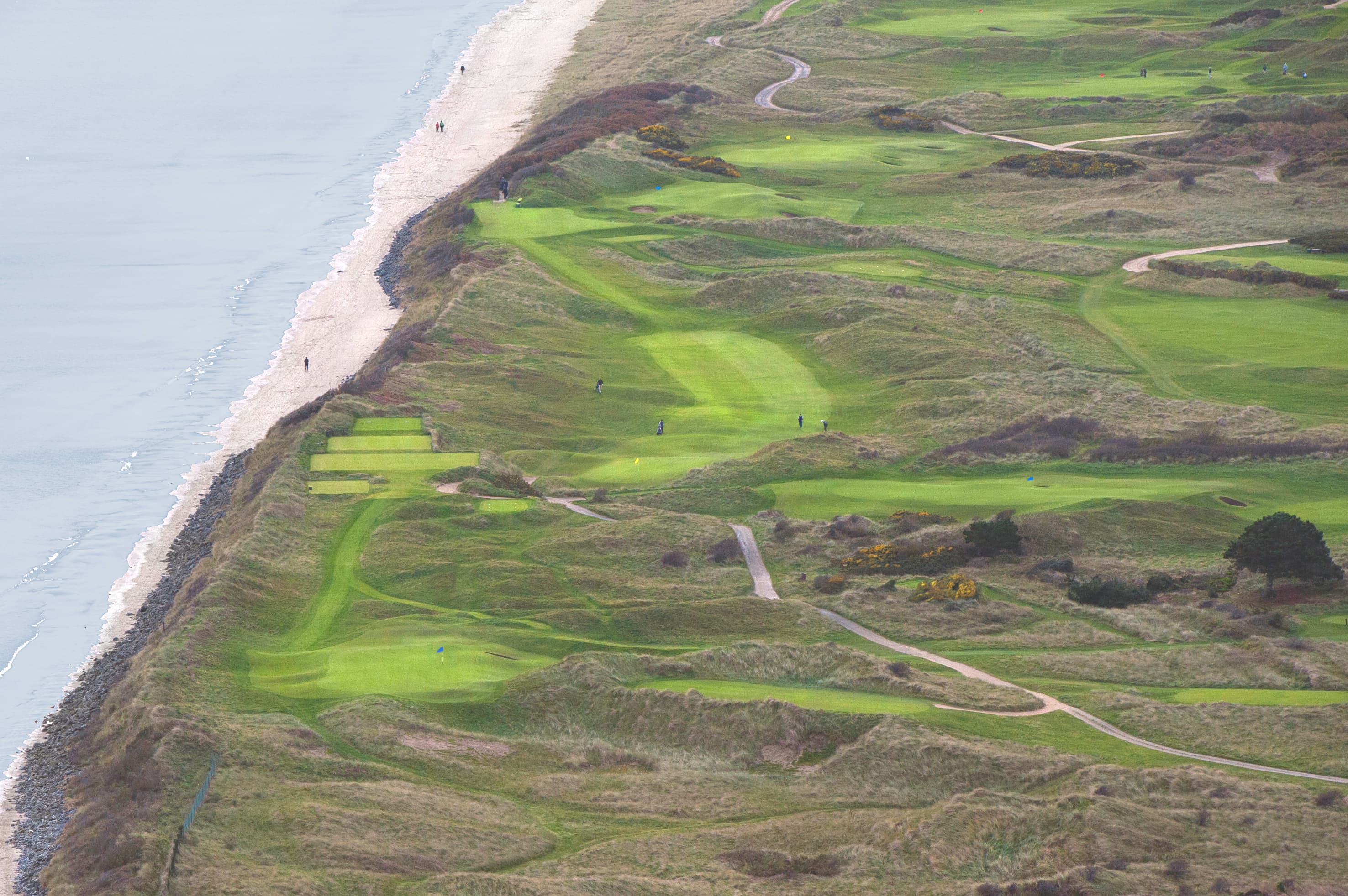 Portmarnock Golf Club — aerial view of 14th, 15th and 16th holes, County Dublin, Ireland