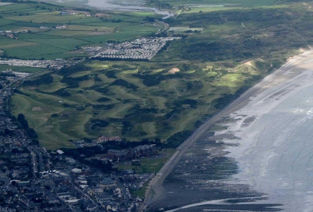 Royal County Down Golf Club with Slieve Donard and Dundrum Bay, County Down, Northern Ireland