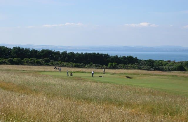 The first green at Muirfield, Gullane, East Lothian, Scotland