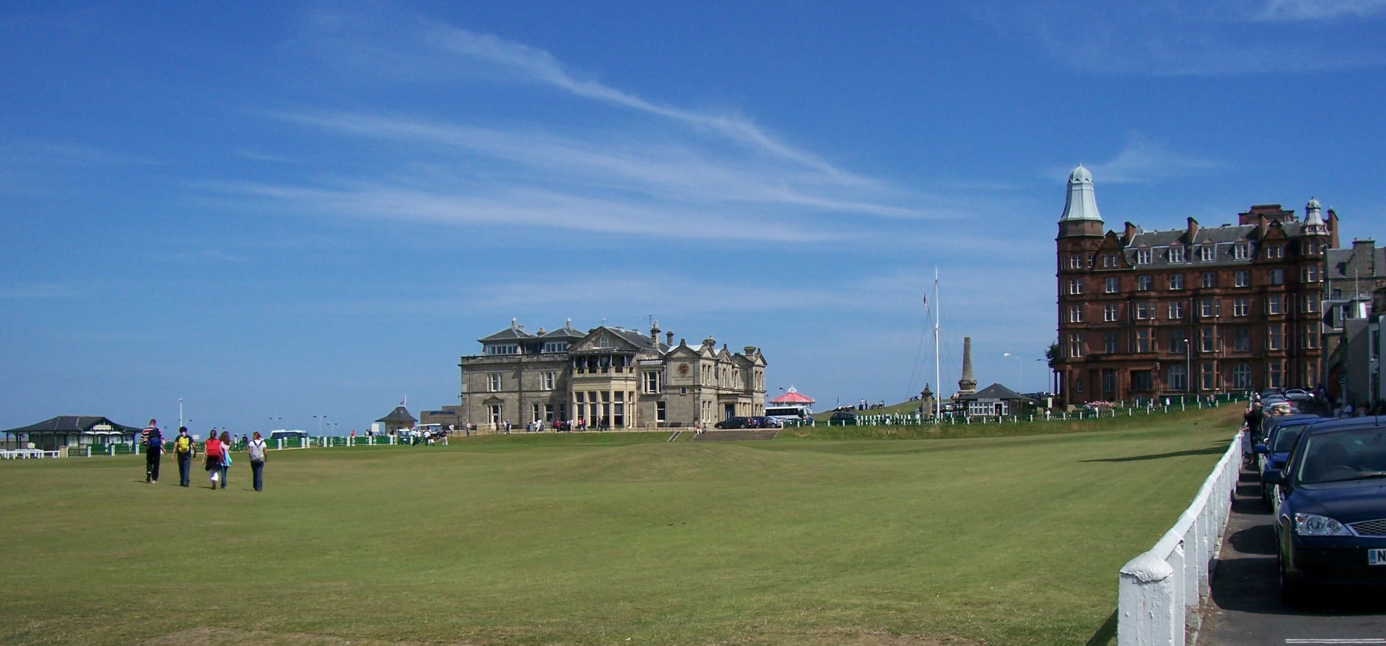 St Andrews Old Course — the 18th fairway and Swilcan Burn, Fife, Scotland