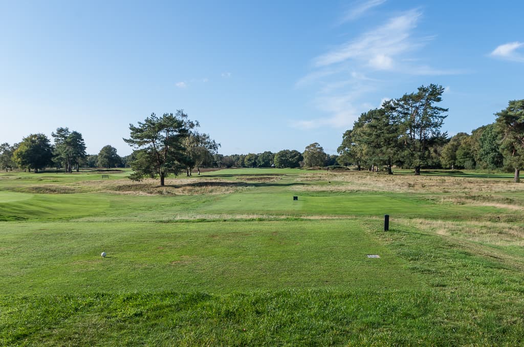 Heathland fairway at Walton Heath Golf Club, Surrey, England